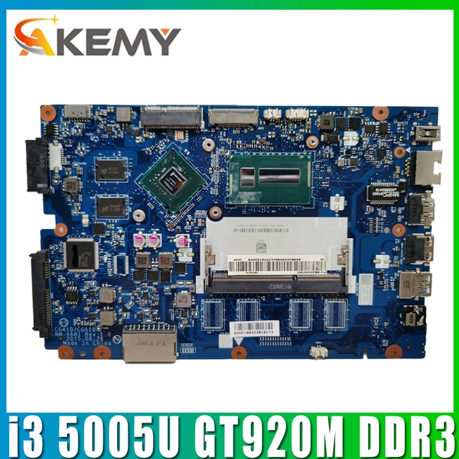 CG410/CG510 NM A681 подходит для For Lenovo B50 50 100 14IBD Материнская плата ноутбука cpu i3 5005U GT920M DDR3