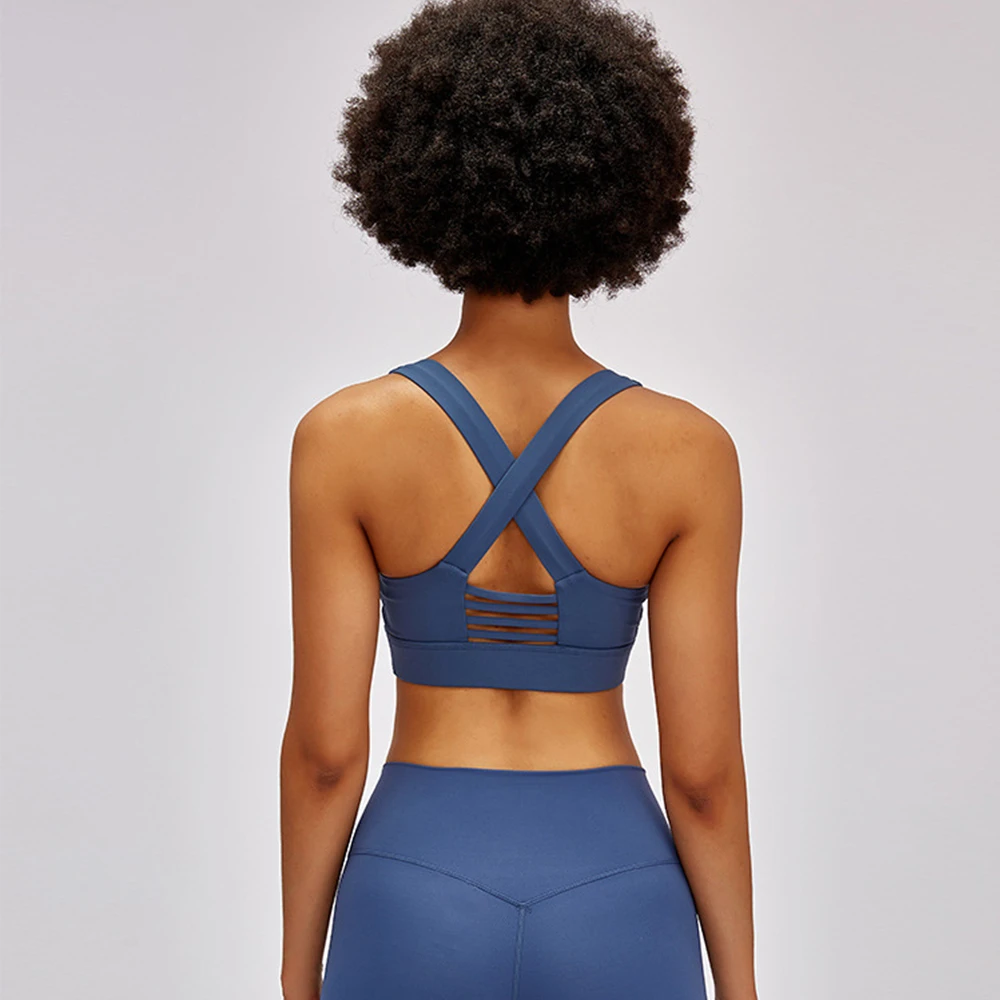

Сексуальный женский бюстгальтер с перекрестной спинкой для йоги Топ для фитнеса дышащий спортивный бюстгальтер пуш-ап одежда для тренировок и активного отдыха