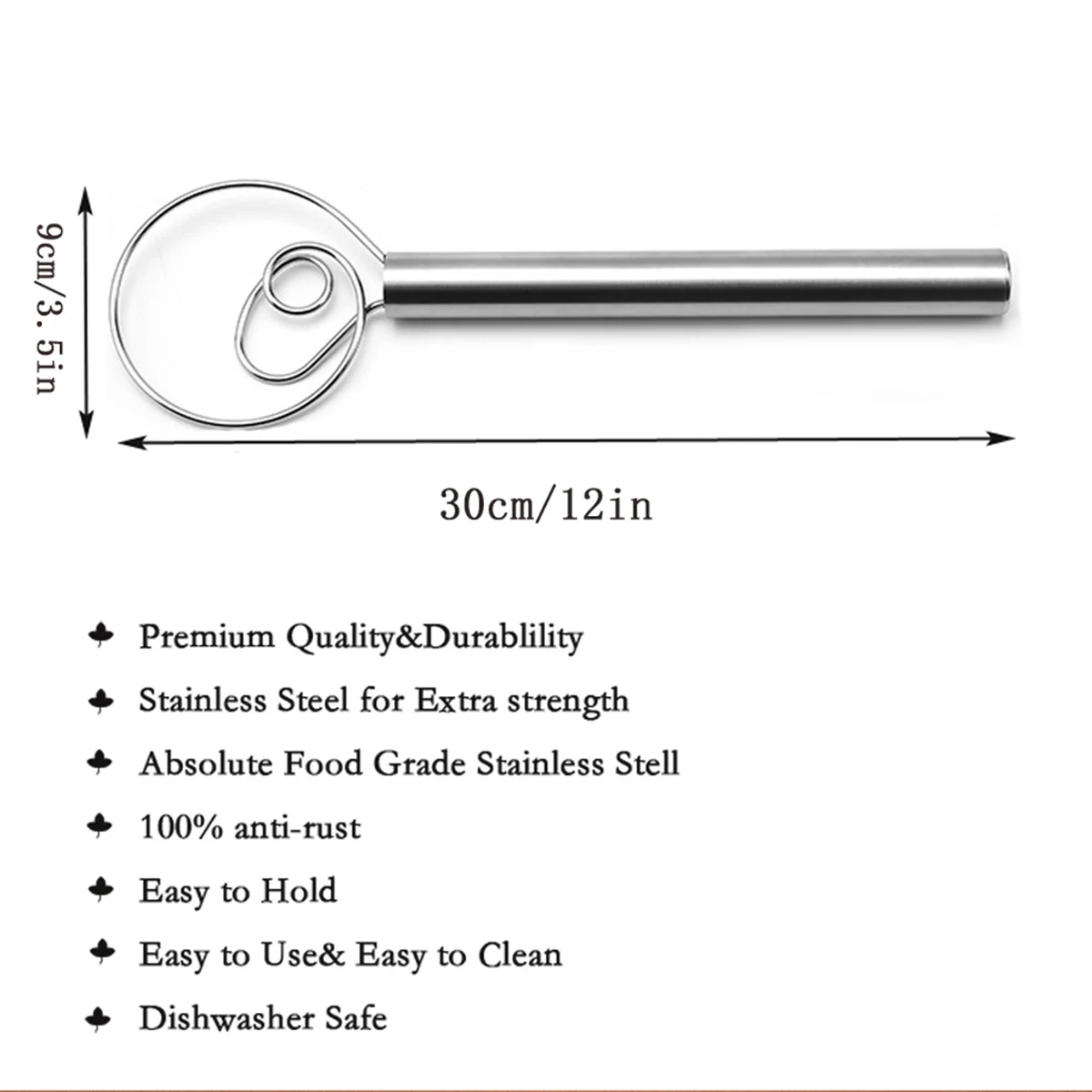 Stainless Steel Flour Mixer Multifunctional Wire Ring Stirrer Pastry Baking Tool for Egg Jam Milk Shake Complementary Food | Дом и сад