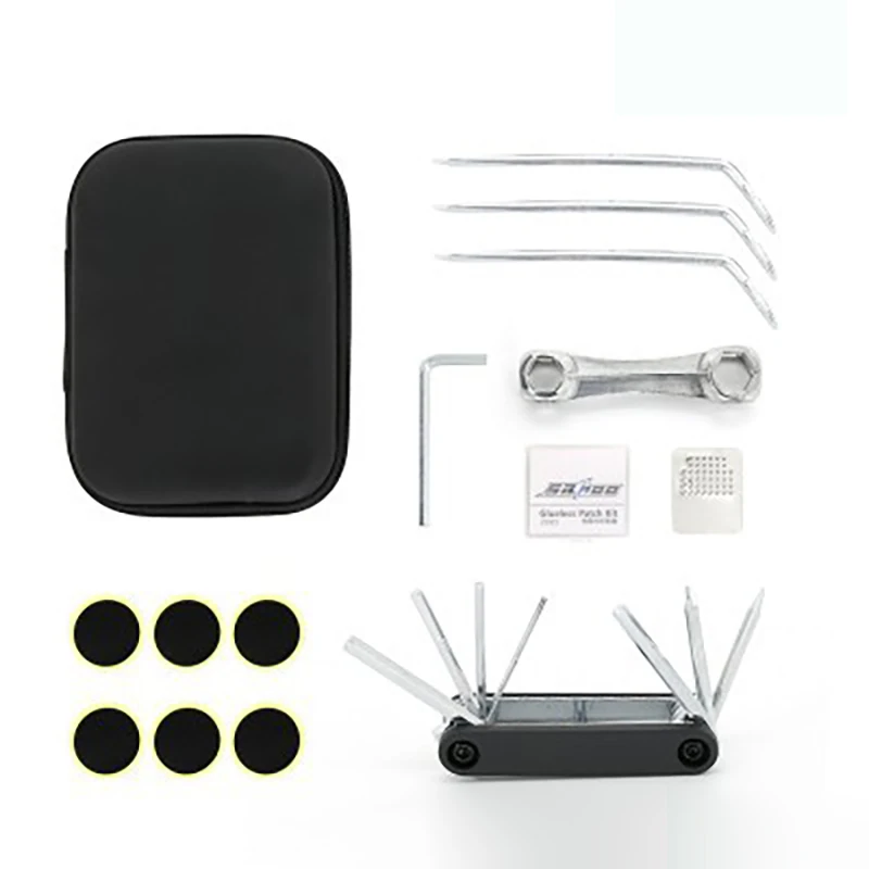 

Bicycle Repair Tools Tire Repair Kit 6 In 1 Patch Rubber Portable Fetal Best Quality Cycling With Bicycle Pump Bike Accessorie