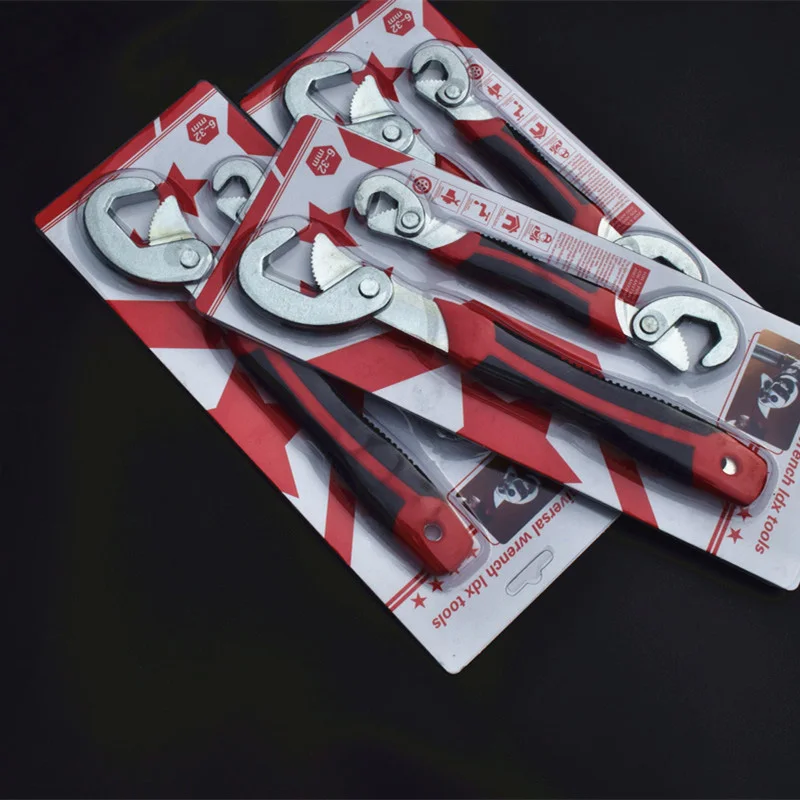 

ACCHAMP 2pcs Wrench Multi-Function 9-32mm Universal Wrench Adjustable Grip Wrench Set Ratchet Wrench Spanner Hand Tools