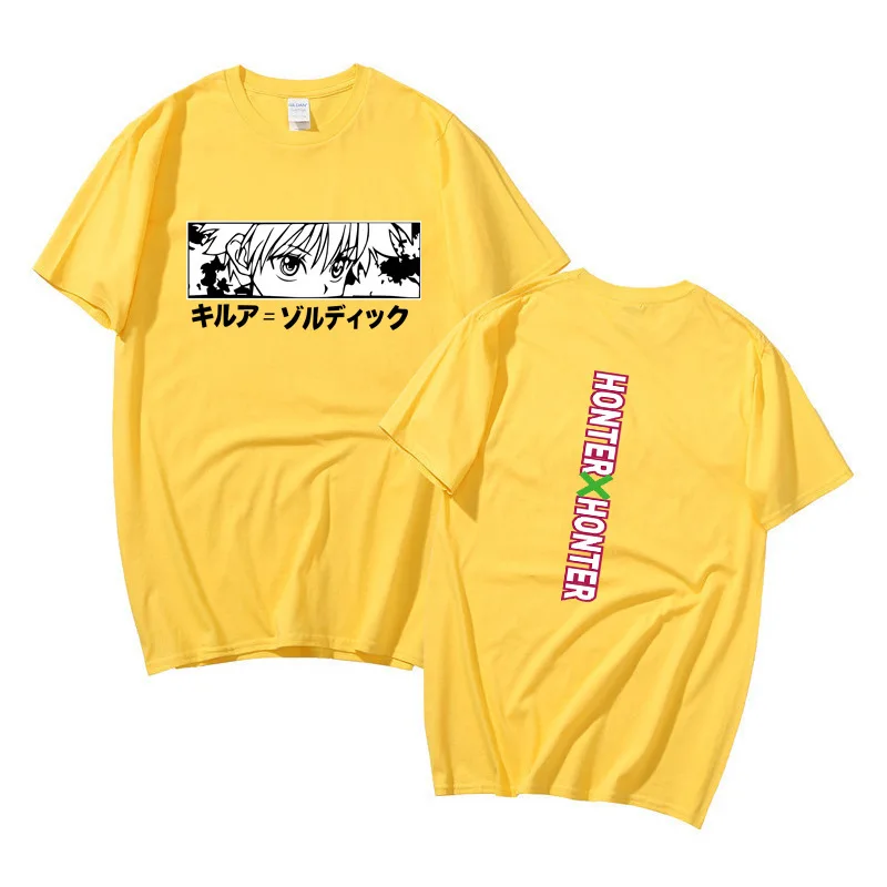

2021 Summer New Anime Full-time Hunter Letter Short Sleeve Top T-shirt