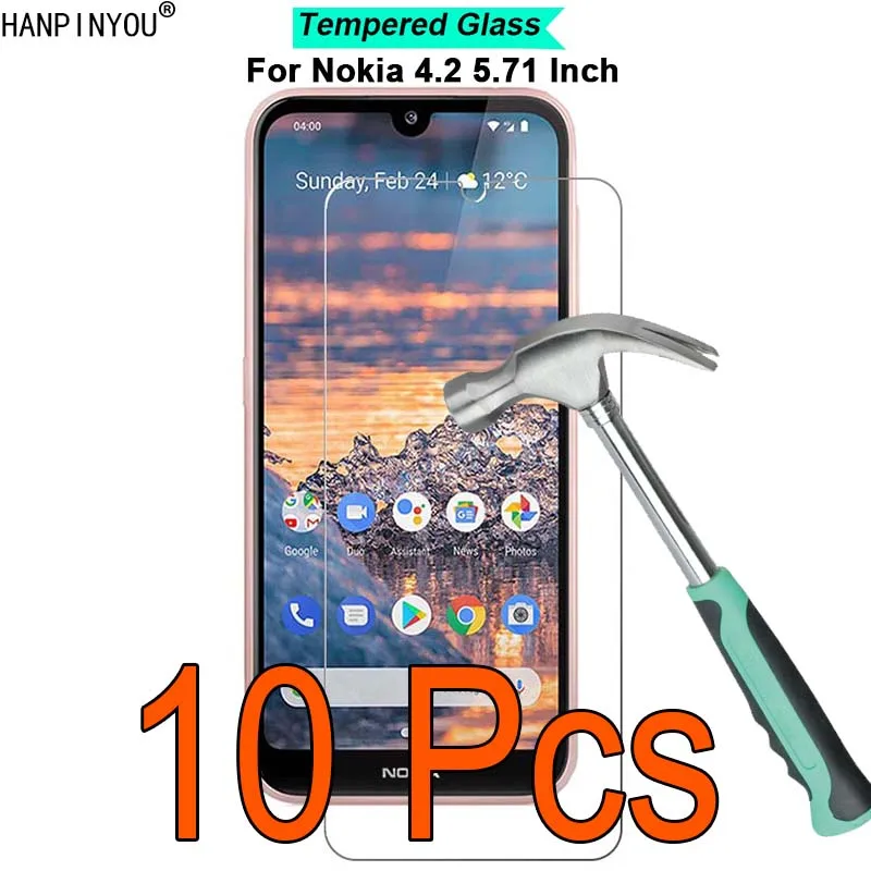 

10 Pcs/Lot For Nokia 4.2 5.71" 9H Hardness 2.5D Ultra-thin Toughened Tempered Glass Film Screen Protector Guard
