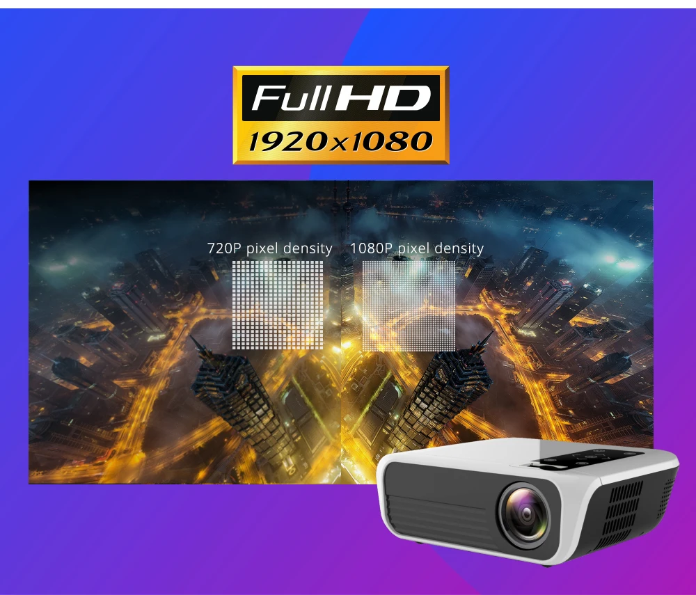 Touyinger L7 светодиодный нативный 1080P проектор 4500 люмен full HD мультимедийный проектор Видео Android 7,1 wifi AC3 Bluetooth Домашний кинотеатр HDMI