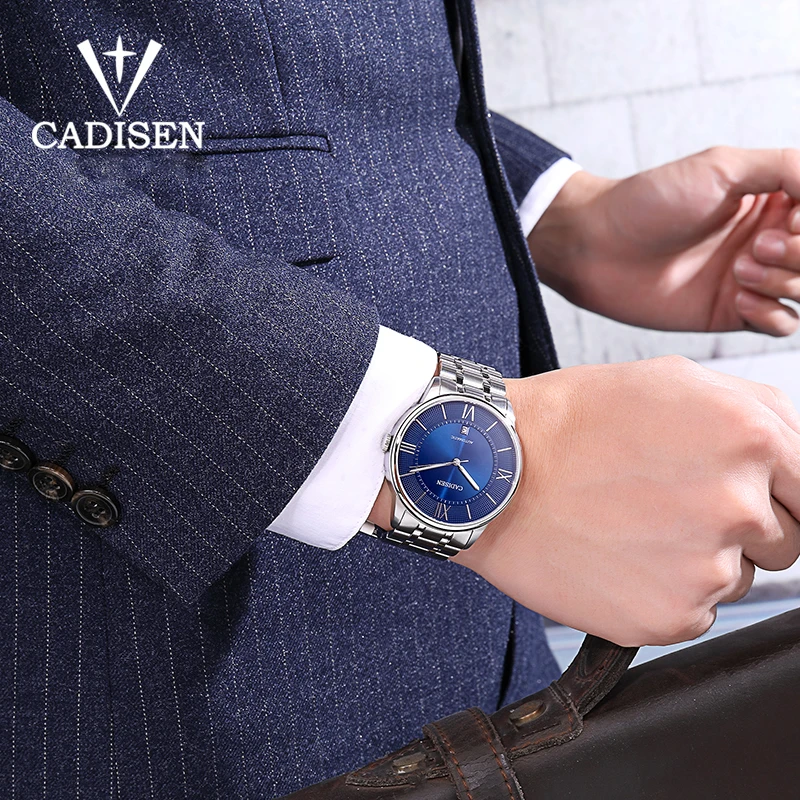

CADISEN Men Classic Automatic Mechanical Watches Sapphire Miyota 8215 Man Stainless Steel Wristwatch Clock Relogio Masculino