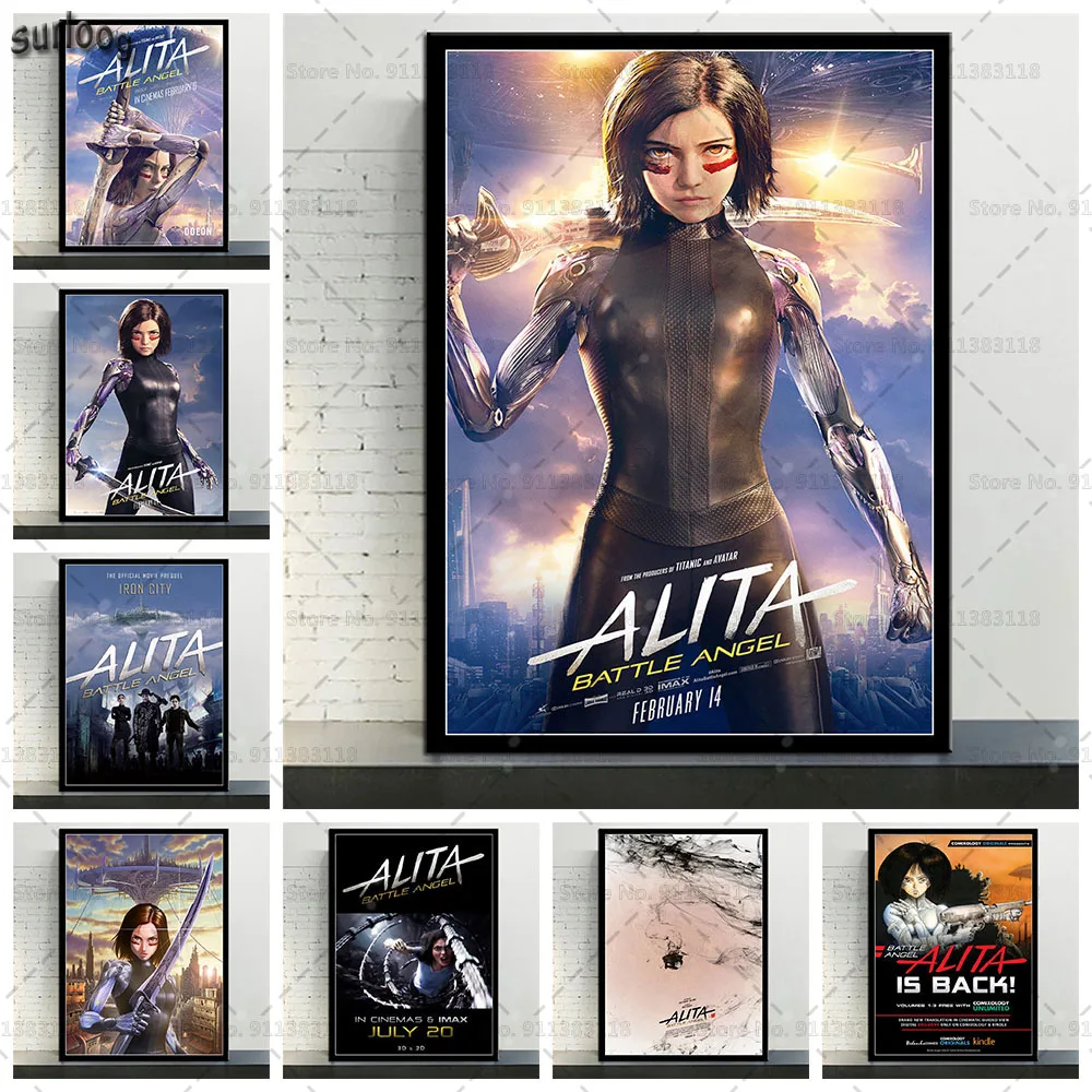 Настенный плакат Alita с изображением ангела битвы горячие фотографии фильмов