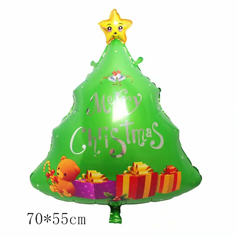 Воздушные шары из фольги Merry Christmas в виде Санта-Клауса снеговика оленя пингвина |