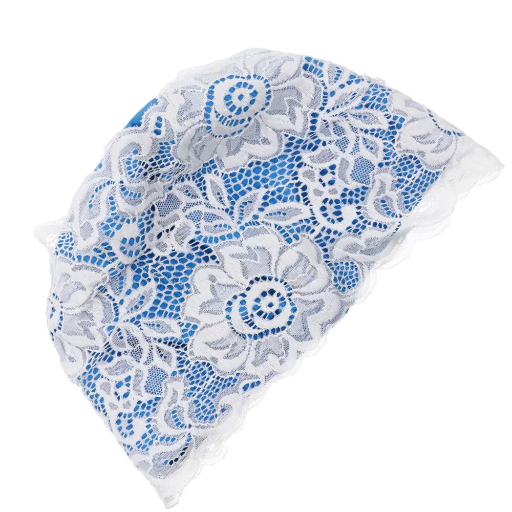 

1pc PU Waterproof Swimming Cap Lace Swim Hat Bathing Cap for Girls Ladies