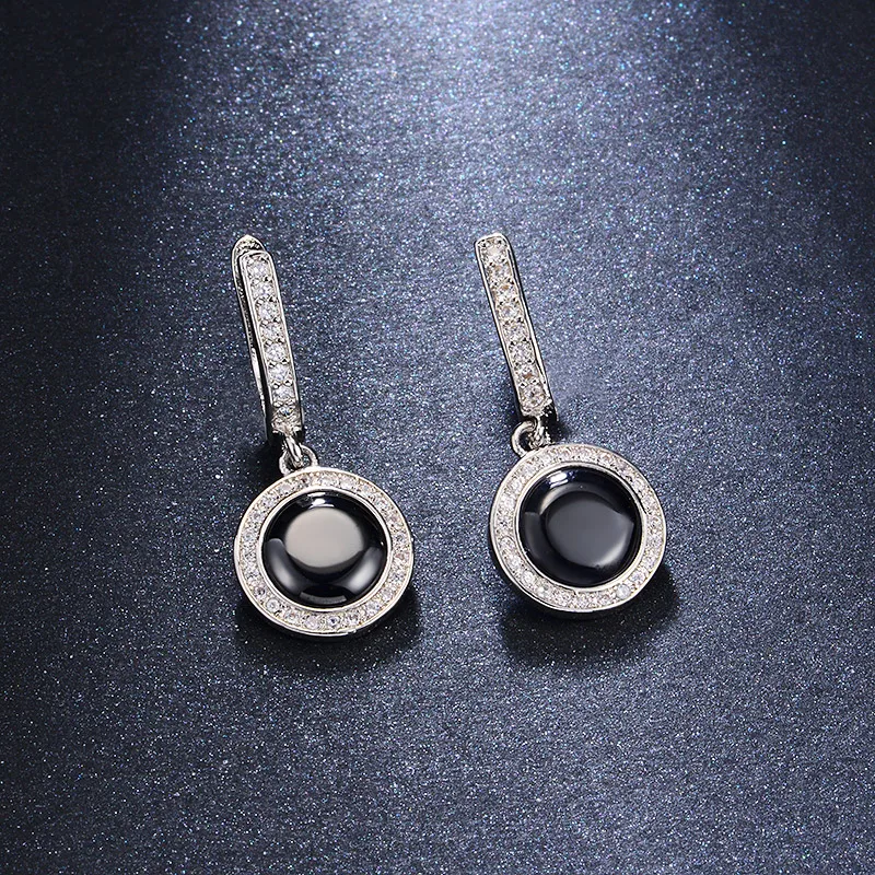 Классические керамические серьги MAIKALE круглые Высококачественные золотые с