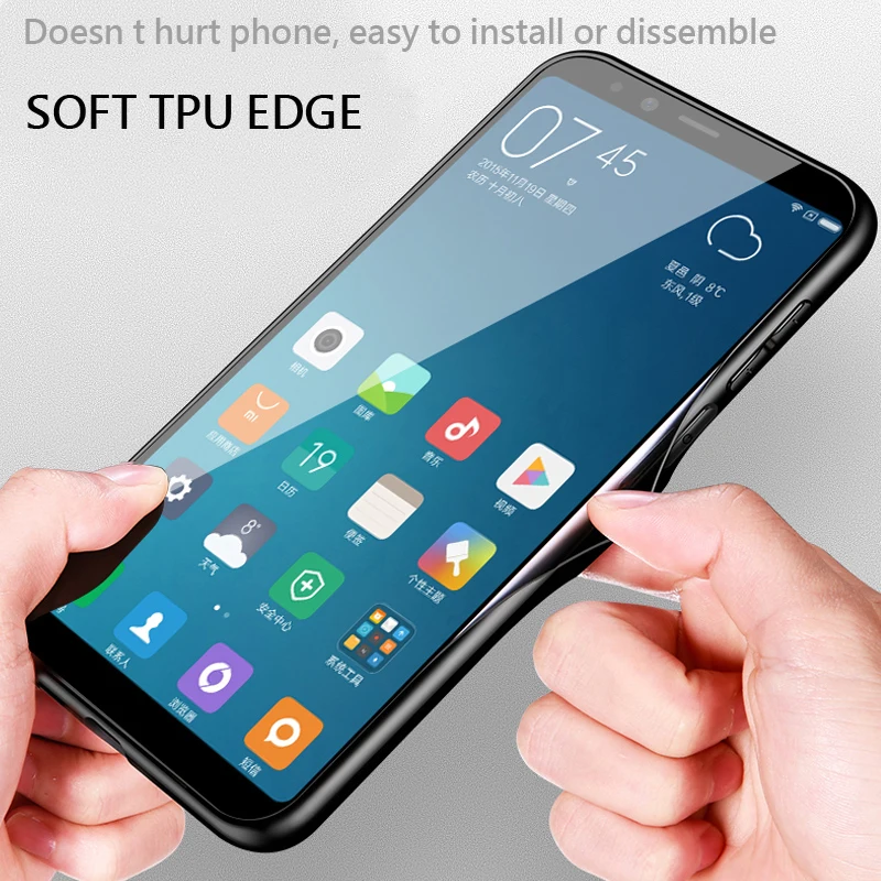 Чехол UPaitou из закаленного стекла для Xiaomi Redmi Note 8 7 6 5 Pro Plus 6A 4X 5A Prime S2 4A мягкий чехол