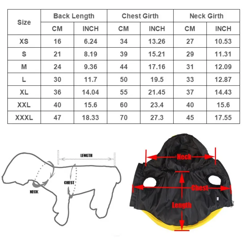 

Winter Pet Dog Clothes Warm Down Jacket For Small Medium Dogs Waterproof Pets Coat Cotton Hoodies Vest Jacket For Dogs Outfits