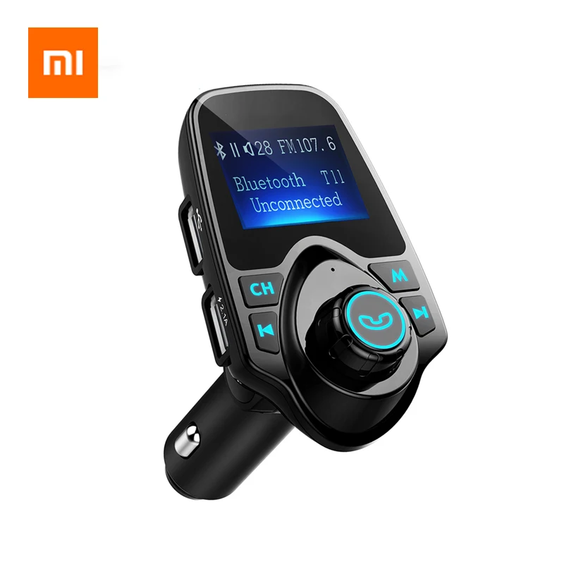 FM-трансмиттер Xiaomi T11 автомобильный беспроводной с Bluetooth и mp3-плеером | Бытовая