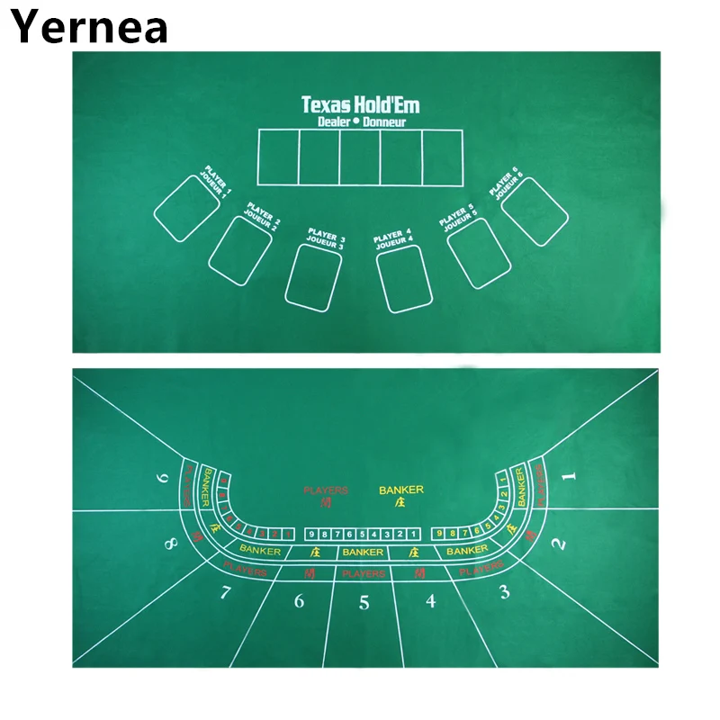 Новый двухсторонний 180*90 см баккара покерный набор покер техасский холдем стол