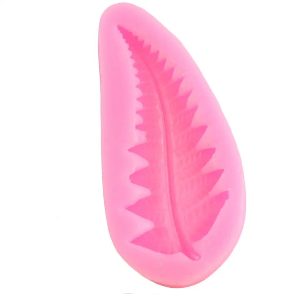 Блестящие брелоки в виде листьев папоротника силиконовая форма брелок для