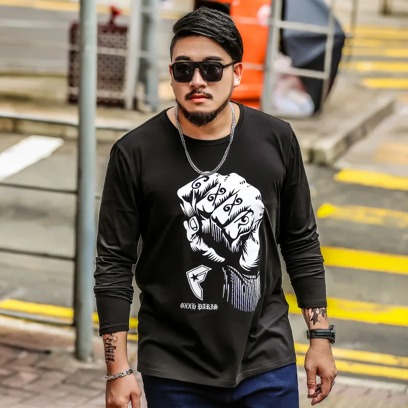 Новинка, футболка большого размера плюс, 7XL, 6XL, 8XL, GXXH, различные стили, с принтом, Мужская трендовая футболка с круглым вырезом, Повседневная футболка - Цвет: t17550