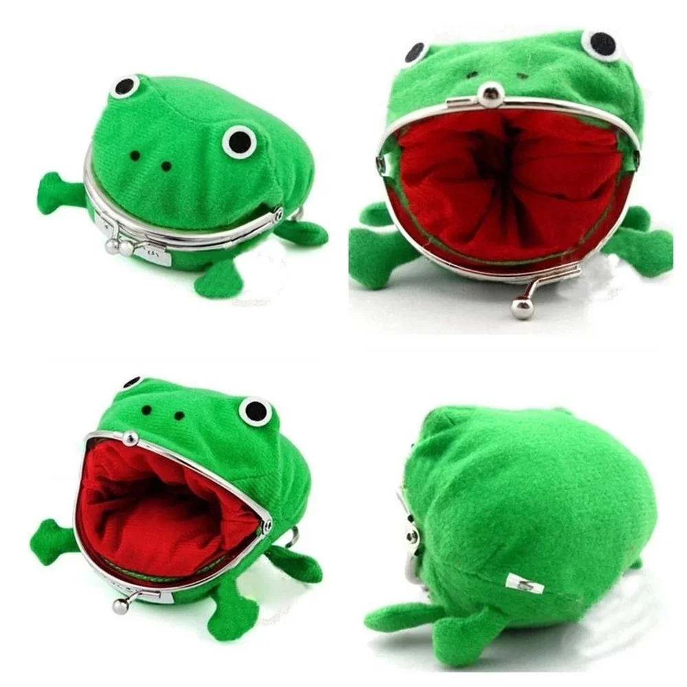 

Novelty Adorable Anime Frog Wallet Coin Purse Key Chain Cute Plush Frog Cartoon Cosplay Purse Bag Accessories Christmas Gifts