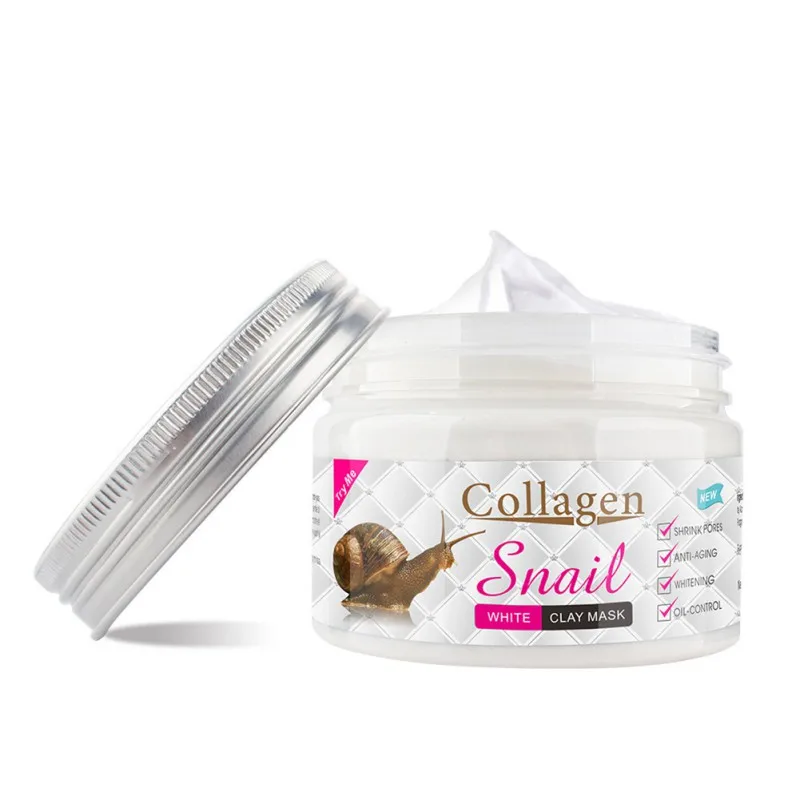 

Snail Collagen Facial Masks Mud Moisturizing Oil Control Whitening Mask Shrink Pores Face Care Cleaning Mask 150g ZJ