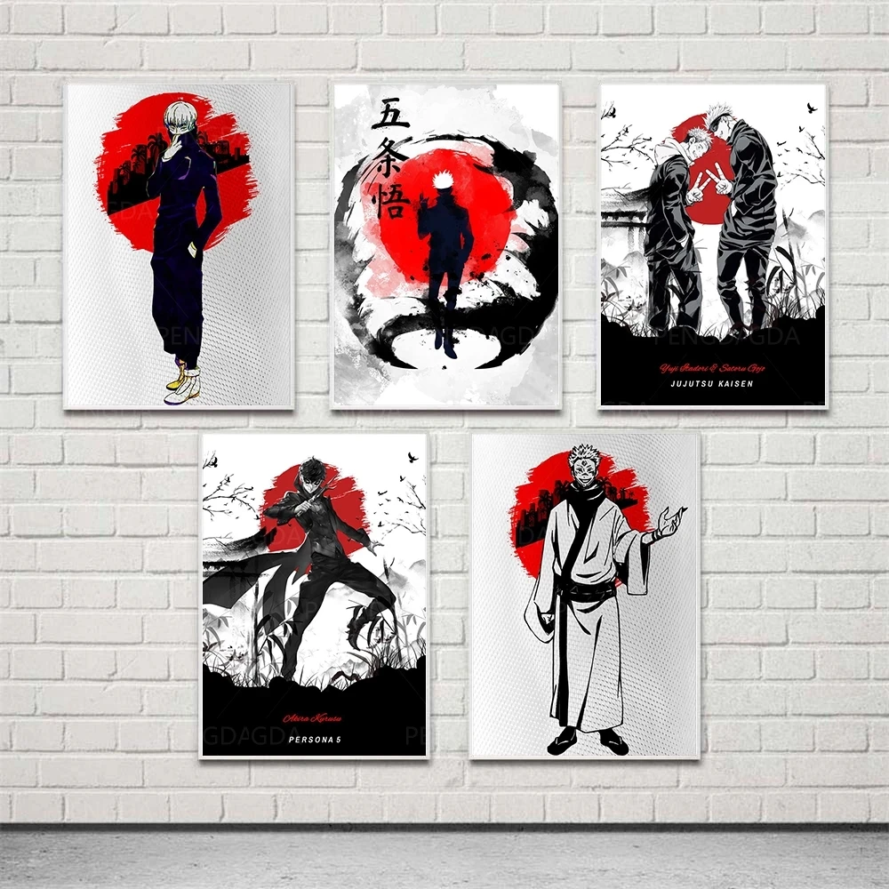 

Canvas HD Prints Painting Jujutsu Kaisen Wall Art Poster Modern Home Decor Japanese Animation Modular Pictures For Living Room
