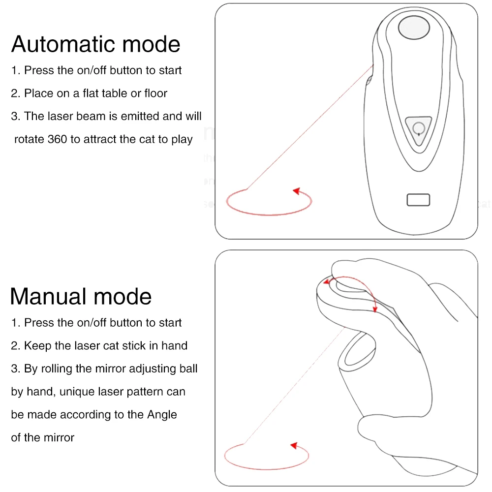 

Automatic Rotate Tease Cat Toy Pet Cat Toy USB Electric Interactive Laser Toy Dog Cats Intelligence Trainning Gato Juguetes