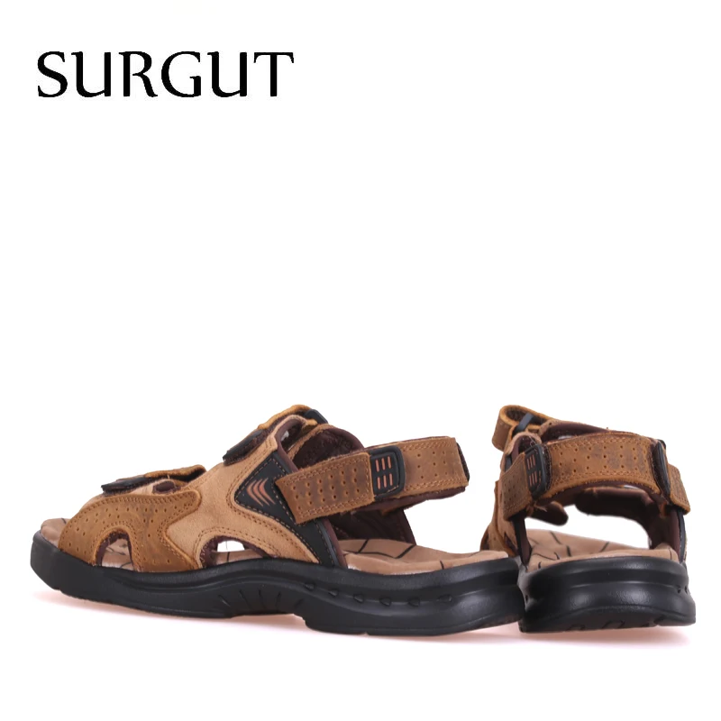 SURGUT/модные повседневные мужские пляжные сандалии ручной работы из натуральной