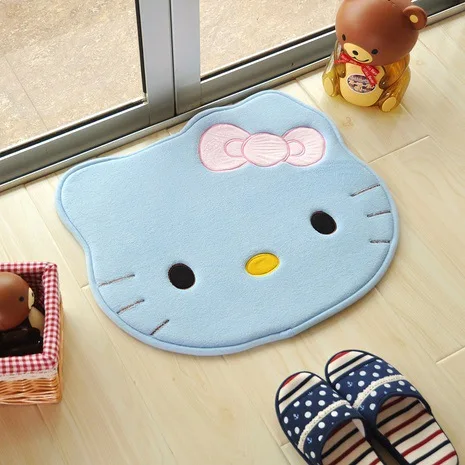 

Memory Foam Slow Rebound Floor Mat Bathroom Blanket Cat Head Oval Water-Absorbing Thick and Soft