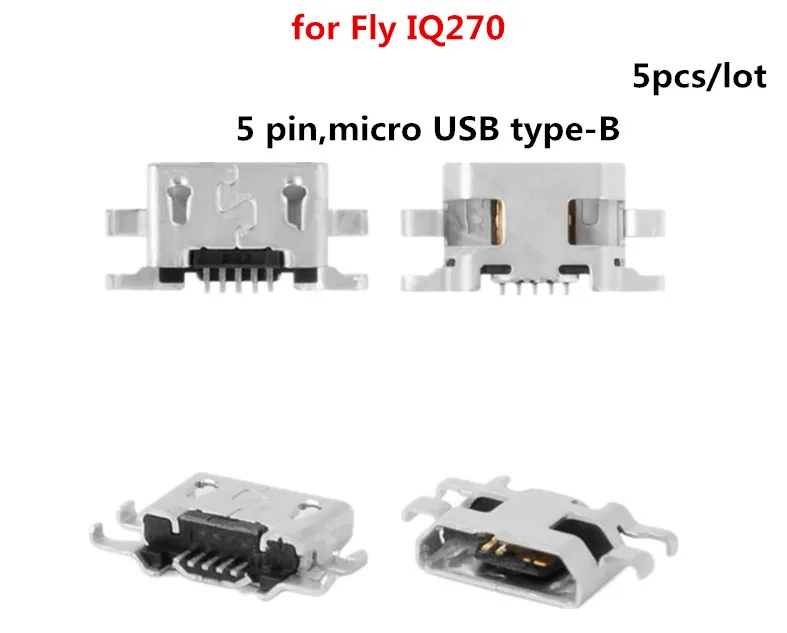 Usb разъем для зарядки Fly Magic2 IQ270 IQ441 IQ4412/IQ442Q IQ446 IQ4491 (5 pin micro USB type B) зарядки|Шлейфы