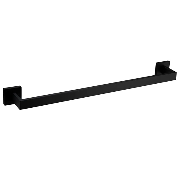 

Premium Stainless Steel Towel Bar Black Towel Rack Wall Mounted Towel Rail Towel Rod for Bathroom, Matte Black, 16-Inch