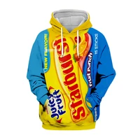 newest candy snack bag chocolate sauce 3d hoodies food harajuku men women long sleeve pullover hooded sweatshirt casual brand 3