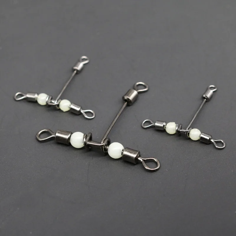5 шт. Т-образные рыболовные вертлюжки с жемчужными бусинами | Спорт и развлечения