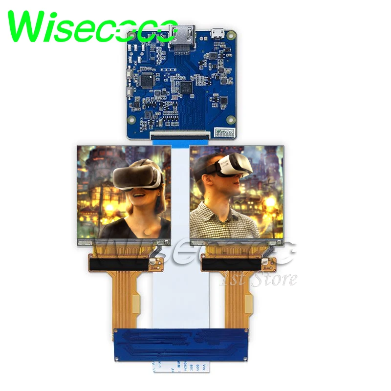 Wisecoco 2 9 дюймовый ЖК-дисплей VR 1440x1440 AR MR HMD двойной экран LS029B3SX04 плата контроллера MIPI