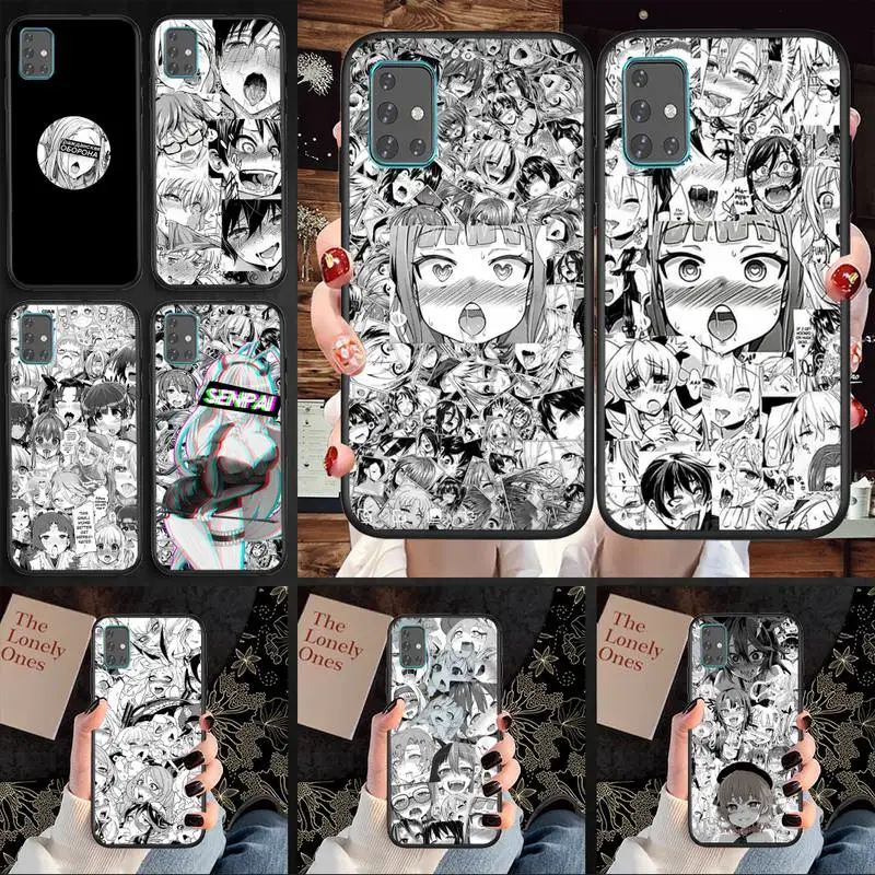 

Ahegao manga girl Shockproof Phone Case TPU For Samsung S6 S7 S8 S9 S10 Plus S20 S21 S30Ultrs Fundas Cover