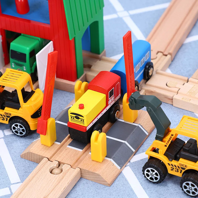 Деревянный Паровозик трек набор магический Brio станция Мост Аксессуары