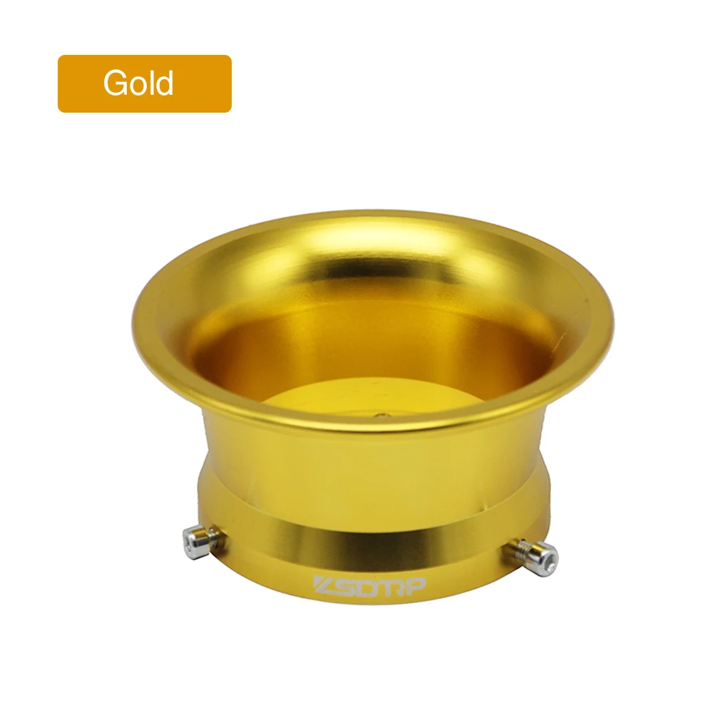 ZS Racing 63 мм KEIHI PWK34 36 38 40 42 мм Конкурентоспособная мото Модифицированная карбюратор воздушный фильтр чашка ветер чашка цветная чашка с рожком - Цвет: Золотой