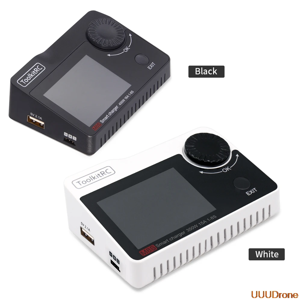 

ToolkitRC M8S 400W 18A Color Screen Balance Charger Discharger for 1-8S Lipo LiHV Life Lion NiMh Pb Battery