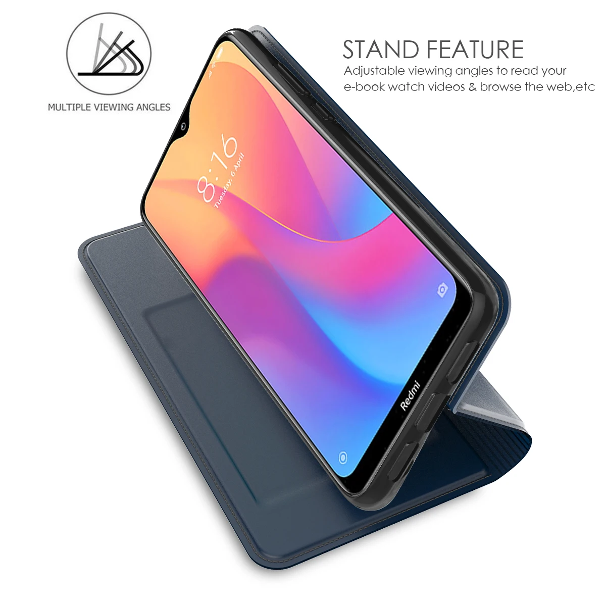 Чехол для Xiaomi Redmi 8A, Роскошный чехол из искусственной кожи с магнитной застежкой и подставкой для Xiaomi Redmi Note 8 8 Pro, чехол со слотом для карт