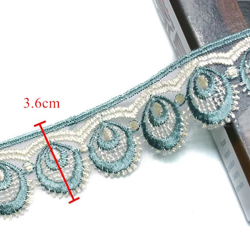 27 м/рулон белая кружевная лента 36 мм|Ленты для шитья| |