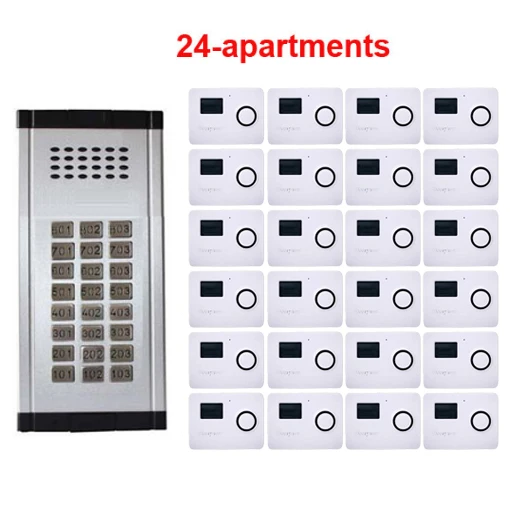 

New Item Home Security audio intercom system for 32 apartments Audio Door Phone hands-free indoor unit Direct Press Key machine