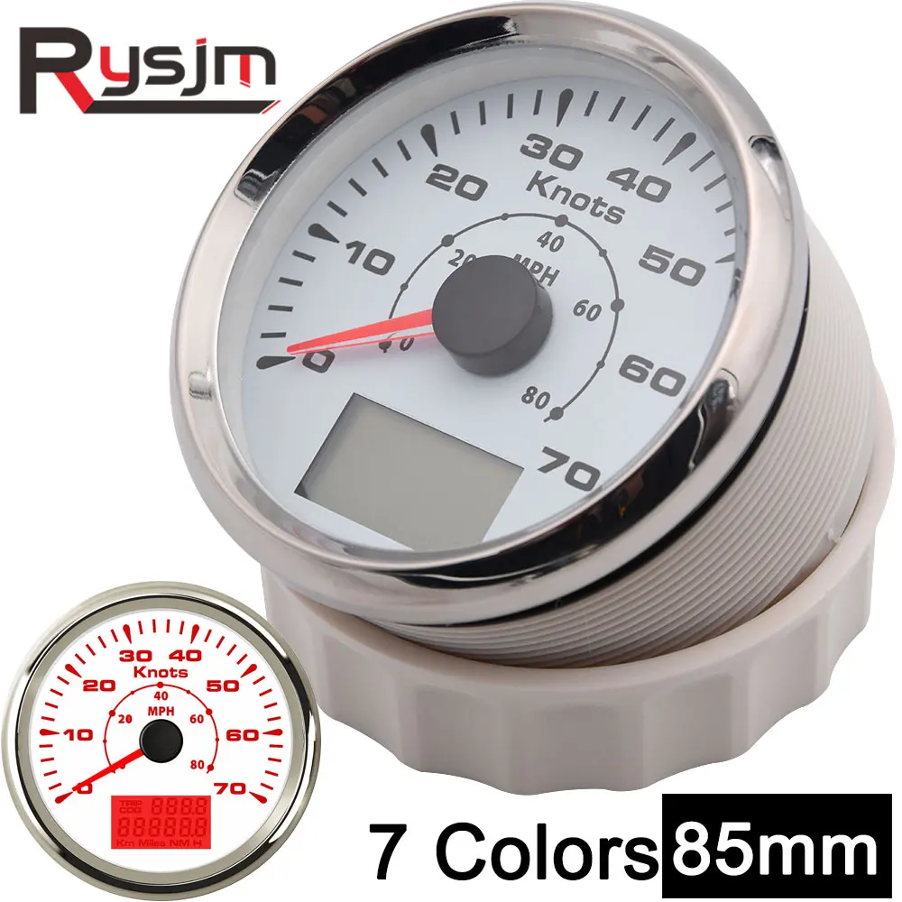 85 мм GPS измеритель скорости мотоцикла + Датчик 70 узлов 80MPH Одометр