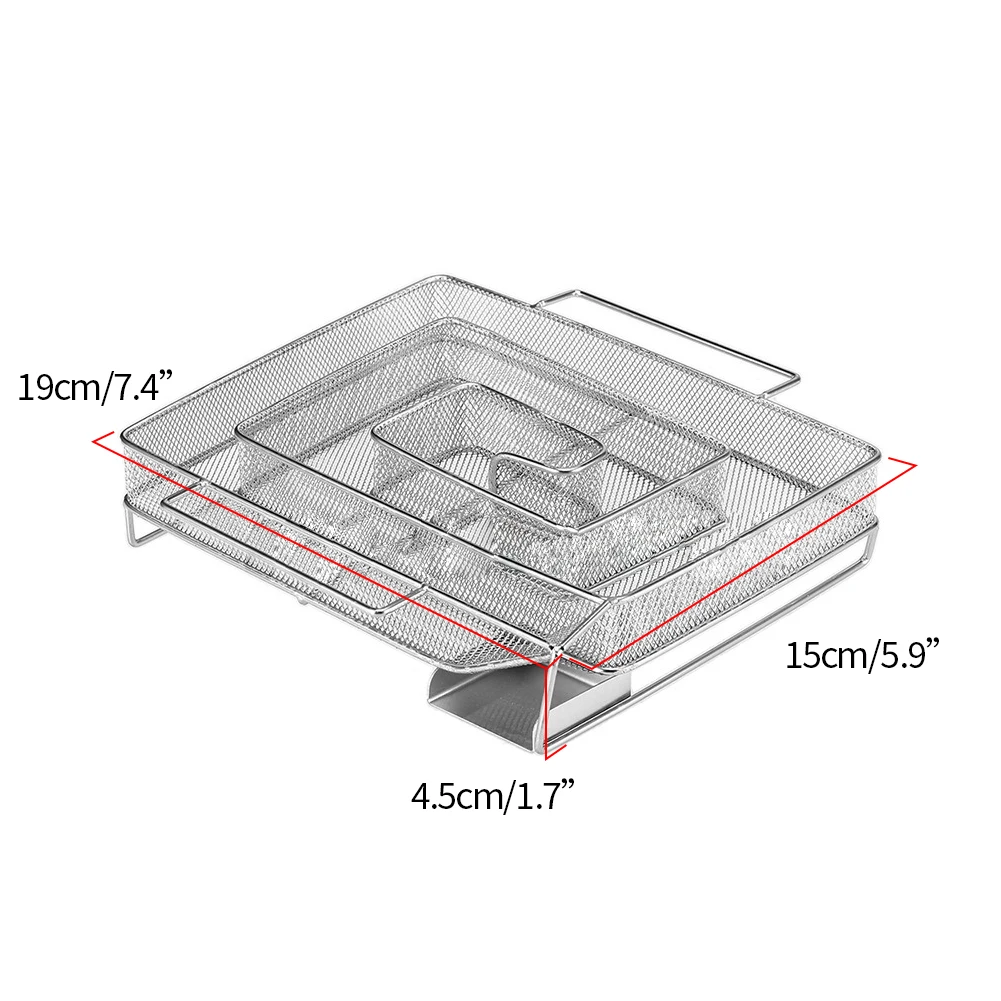 

BBQ Smoker Cold Smoke Generator Barbecue Grill Wood Dust Cold Smoking Salmon Bacon Fish Smoker Box Stainless Steel Bbq Accessory