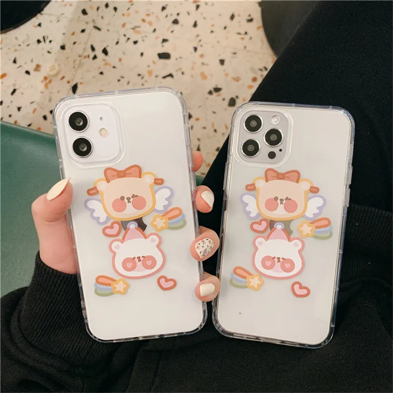 

Little Pig Bear Case for iPhone Silicone iPhone 11Pro MAX Case/12 Mini funda iphone 12 pro funda iphone 12 pro чехол на айфон 11