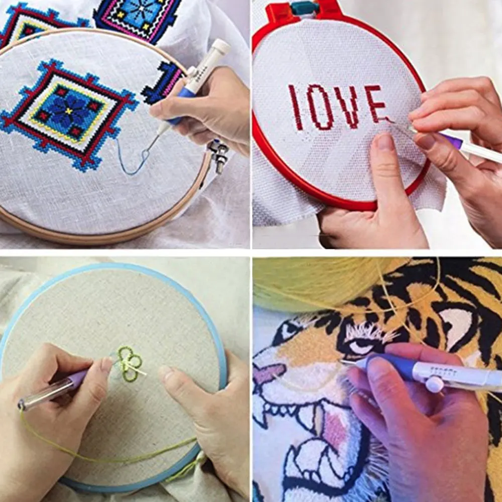 50 Цвета мотки ручка для вышивки набор игл нить шить Вязание комплект DIY Швейные