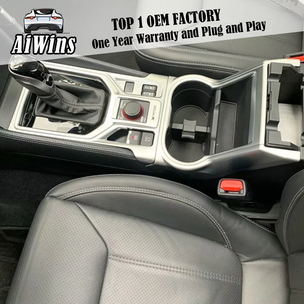 

Car styling For Subaru Forester 2019 Stalls Gear Shift Box Water Cup Holder Panel Molding Cover Kit Trim