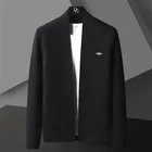 Мужской свитер с вышивкой пчелы, кардиган, корейский повседневный жакет, элегантное Мужское пальто, сезон осень-зима 2021, трендовая Роскошная брендовая мужская одежда