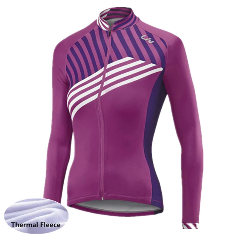 LIV 2021 сохраняющая тепло велосипедная Джерси для женщин с длинным рукавом зимняя