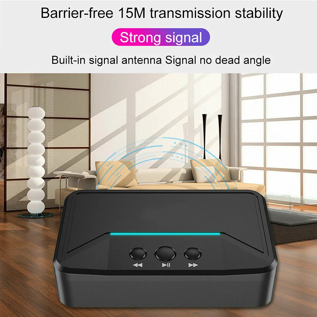 

NFC Bluetooth 5.0 Receiver RCA Bluetooth 3.5mm Audio Adapter Wireless Music Receiving Device for Car Speaker