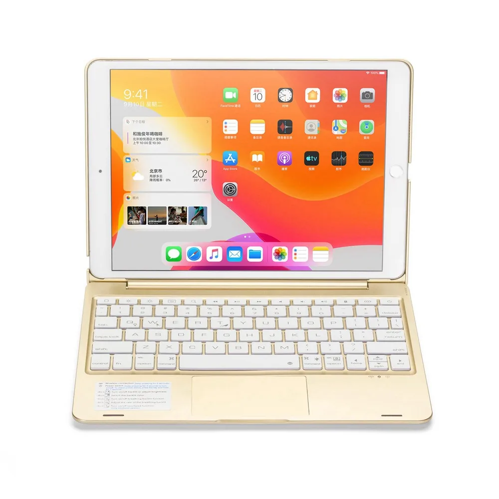 Для iPad 10 2 2019 Smart LED подсветка беспроводная Bluetooth мышь трекпад