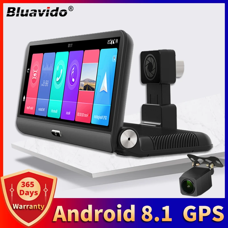 Видеорегистратор Bluavido автомобильный 8 дюймов 4G LTE Android GPS ADAS HD 1080P | Автомобили и