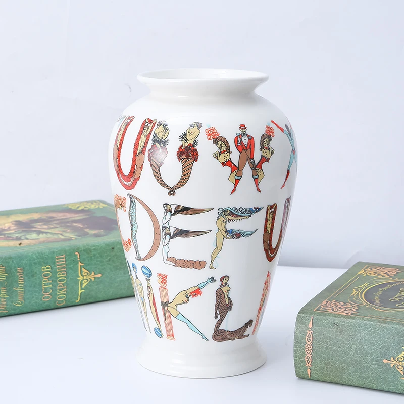 

Fashion Personalized Porcelain Flower Vase Decorative Table Planter Pot Collectible Art Modern Home Living Room Decor Best Gifts