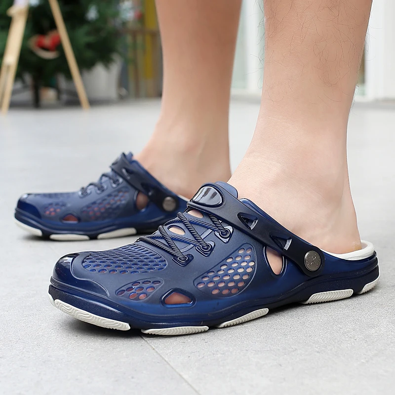 Мюли мужские быстросохнущие повседневные шлепанцы для дома и пляжа Нескользящие