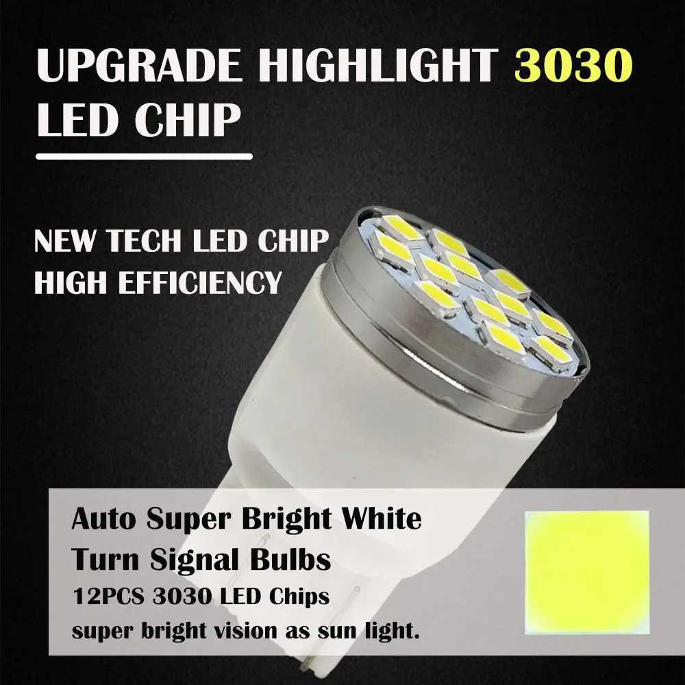 1 шт. T20 светодиодный W21/5W 7443 7440 W21W светодиодные лампы WY21W 12SMD 3030 автомобильные